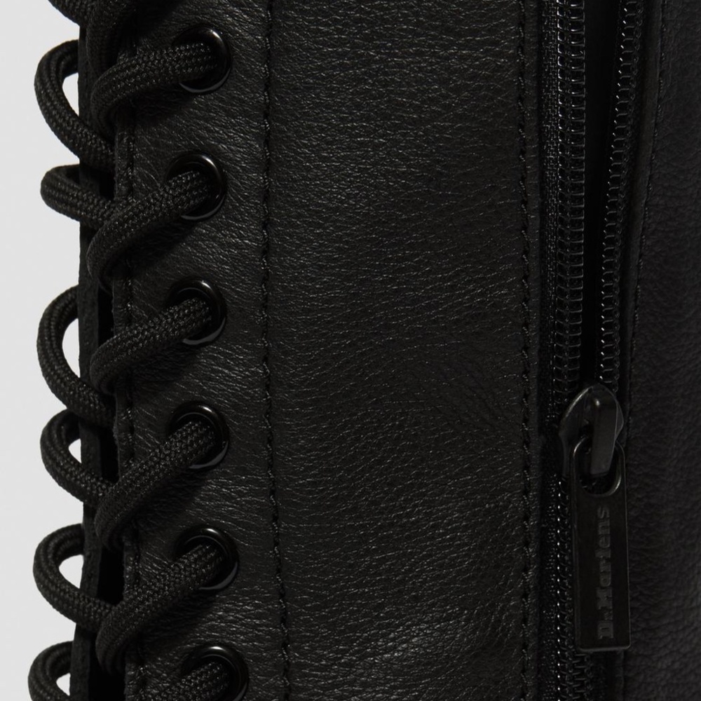 Dr. Martens Women's 1B60 20-Eye Black Virginia Leather High Boots - Picture 7 of 7